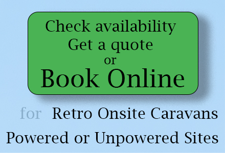 Book now buttom for sites and onsite caravans